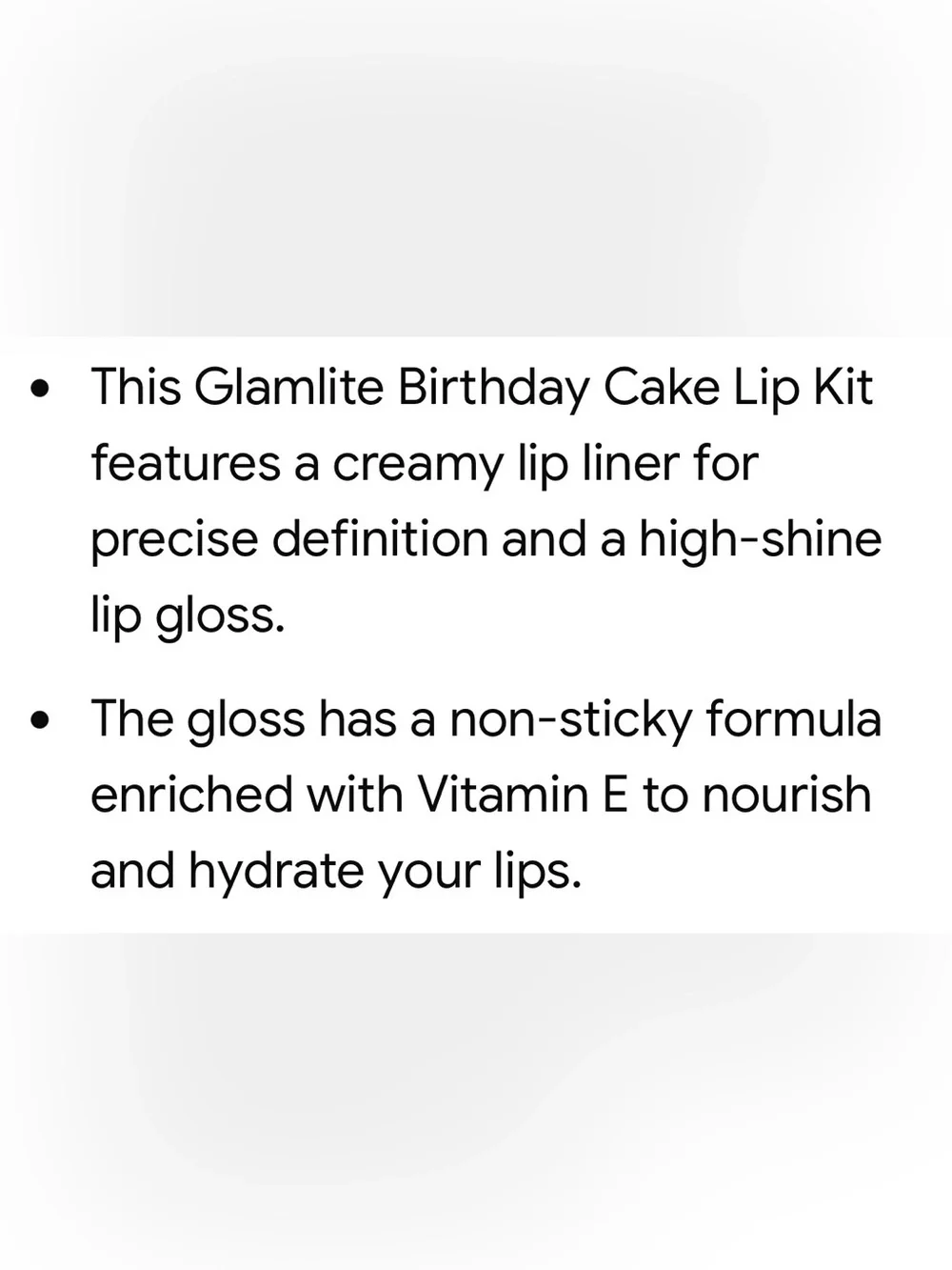 Glamlite Birthday Cake Lip Kit — Pink Hydrating Gloss & Liner